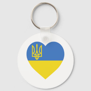 Ukraine-Flaggen-Herz Schlüsselanhänger