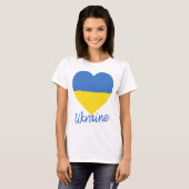 Ukraine-Flaggen-Herz T-Shirt (Vorne ganz)