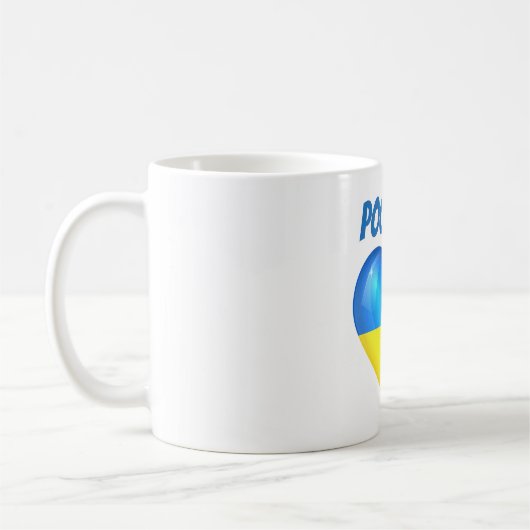 Ukraine-Flaggen-Herz-Tasse Poopchik Kaffeetasse (Links)