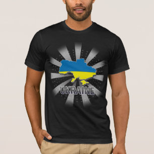 Ukraine-Flaggen-Karte 2,0 T-Shirt