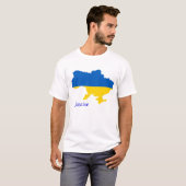 Ukraine-Flaggen-Karte T-Shirt (Vorne ganz)