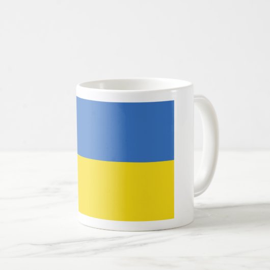 Ukraine-Flaggen-Tasse Kaffeetasse (VorderseiteRechts)