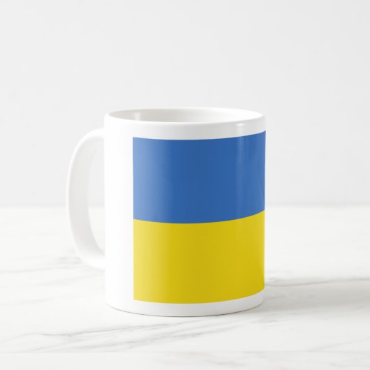 Ukraine-Flaggen-Tasse Kaffeetasse (Vorderseite Links)