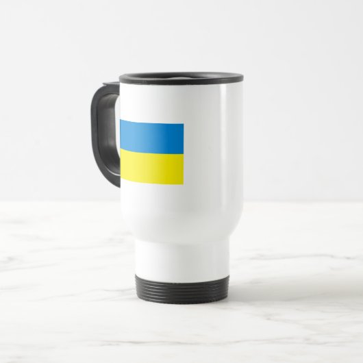 Ukraine-Flaggen-Tasse Reisebecher (Vorderseite Links)
