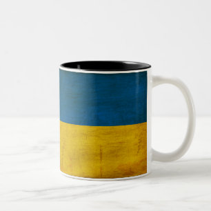 Ukraine-Flaggen-Tasse Zweifarbige Tasse