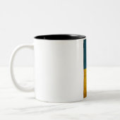 Ukraine-Flaggen-Tasse Zweifarbige Tasse (Links)