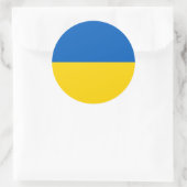Ukraine Flaggenblau Gelb ukrainische Solidarität Runder Aufkleber (Tasche)
