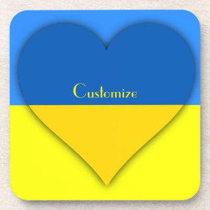 Ukraine Flaggenblau-Gelber Thunder_Cove Getränkeuntersetzer