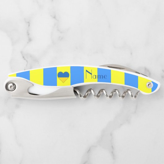 Ukraine Flaggenblau-Gelber Thunder_Cove Kellnermesser (Vorderseite)
