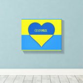 Ukraine Flaggenblau-Gelber Thunder_Cove Leinwanddruck (Insitu (Holzboden))