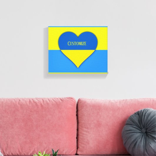 Ukraine Flaggenblau-Gelber Thunder_Cove Leinwanddruck (Insitu (Wohnzimmer))