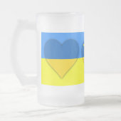 Ukraine Flaggenblau-Gelber Thunder_Cove Mattglas Bierglas (Links)