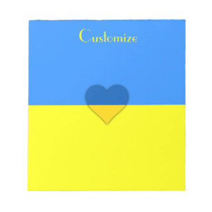 Ukraine Flaggenblau-Gelber Thunder_Cove Notizblock