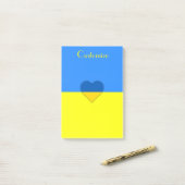 Ukraine Flaggenblau-Gelber Thunder_Cove Post-it Klebezettel (Auf Schreibtisch)