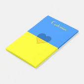 Ukraine Flaggenblau-Gelber Thunder_Cove Post-it Klebezettel (angewinkelt)