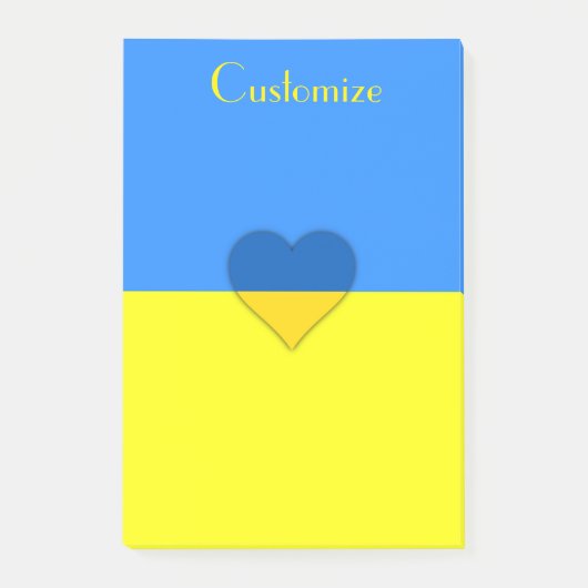 Ukraine Flaggenblau-Gelber Thunder_Cove Post-it Klebezettel (Vorderseite)