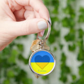 Ukraine Flaggenblau-Gelber Thunder_Cove Schlüsselanhänger (Hand)