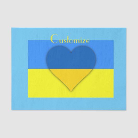 Ukraine Flaggenblau-Gelber Thunder_Cove Seidenpapier (Vorderseite)