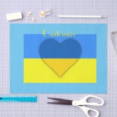 Ukraine Flaggenblau-Gelber Thunder_Cove Seidenpapier (Handwerk)