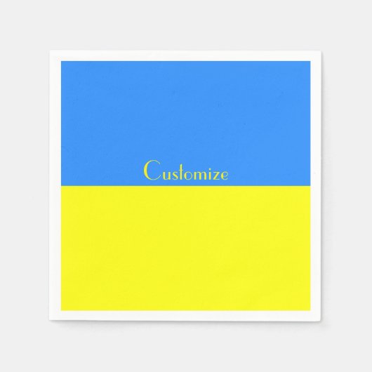 Ukraine Flaggenblau-Gelber Thunder_Cove Serviette (Vorderseite)