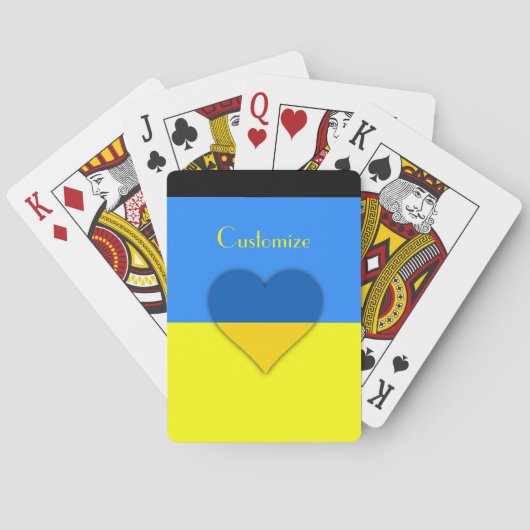 Ukraine Flaggenblau-Gelber Thunder_Cove Spielkarten (Rückseite)