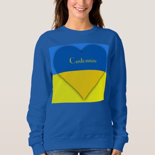 Ukraine Flaggenblau-Gelber Thunder_Cove Sweatshirt (Vorderseite)
