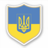 Ukraine Flaggenemblem Patriotic Travel Aufkleber (Vorderseite)