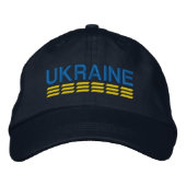 UKRAINE Flaggenfarben Blau und Gelb für die Marine Bestickte Baseballkappe (Vorderseite)