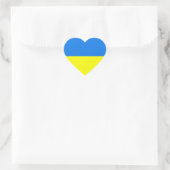 Ukraine - Flaggenfarben Herz-Aufkleber (Tasche)