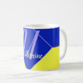 Ukraine Flaggenfarben Kaffeetasse (VorderseiteRechts)