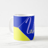 Ukraine Flaggenfarben Kaffeetasse (Vorderseite Links)