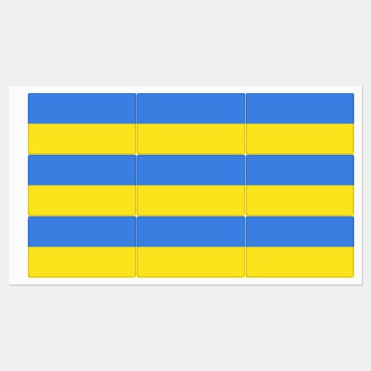 Ukraine - Flaggenfreiheit Etiketten (Blatt)