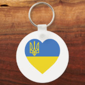 Ukraine-Flaggenherz Schlüsselanhänger (Vorderseite)
