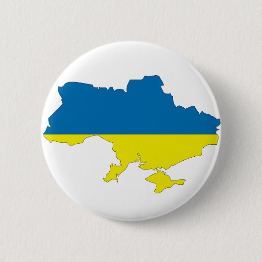 Ukraine-Flaggenkarte Button (Vorderseite)