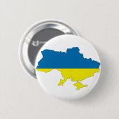 Ukraine-Flaggenkarte Button (Vorne & Hinten)