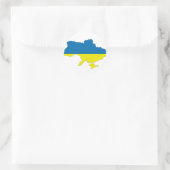 Ukraine-Flaggenkarte Runder Aufkleber (Tasche)