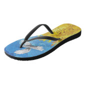 Ukraine Flaggenlandschaft Badesandalen (Schrägansicht)