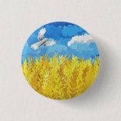 Ukraine Flaggenlandschaft Button (Vorderseite)