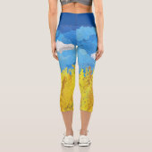 Ukraine Flaggenlandschaft Capri Leggings (Rückseite)