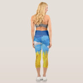 Ukraine Flaggenlandschaft Capri Leggings (Rückseite)