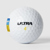 Ukraine Flaggenlandschaft Golfball (Logo)