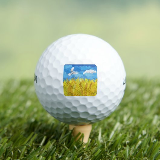 Ukraine Flaggenlandschaft Golfball (Insitu T-Shirt)