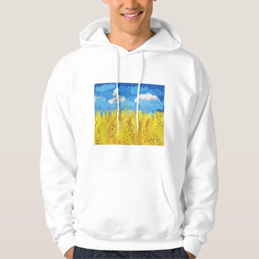 Ukraine Flaggenlandschaft Hoodie (Vorderseite)