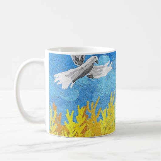 Ukraine Flaggenlandschaft Kaffeetasse (Links)