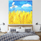 Ukraine Flaggenlandschaft Leinwanddruck (Insitu (Schlafzimmer))
