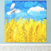 Ukraine Flaggenlandschaft Leinwanddruck (Insitu (Holzboden))