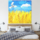 Ukraine Flaggenlandschaft Leinwanddruck (Insitu (Schlafzimmer))