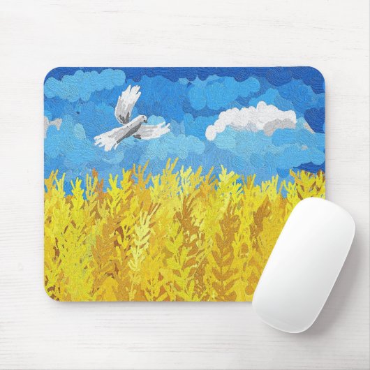 Ukraine Flaggenlandschaft Mousepad (Mit Mouse)