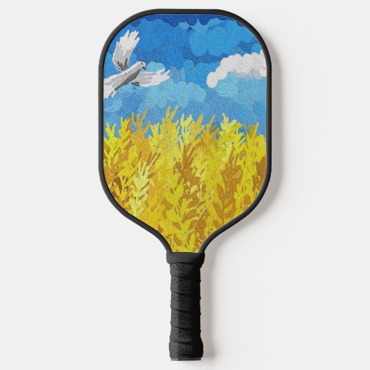 Ukraine Flaggenlandschaft Pickleball Schläger (Vorderseite)