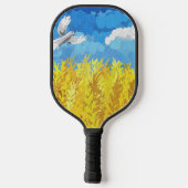 Ukraine Flaggenlandschaft Pickleball Schläger (Rückseite)